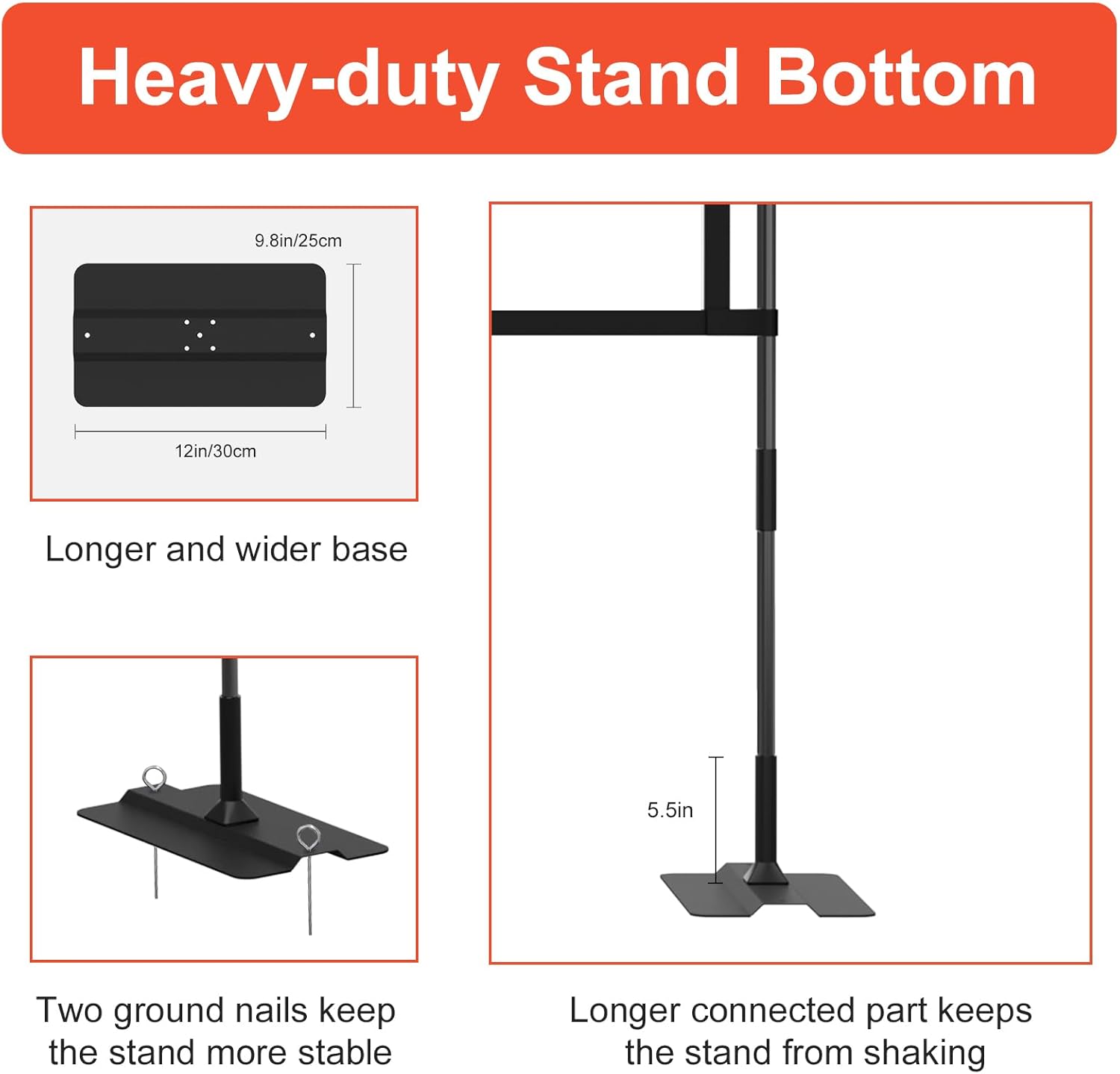 Upgrade Projector Screen Heavy-Duty Stand 120 inch Portable Projection Screen 16:9 4K HD Front Projections Movies Screen with Carry Bag for Indoor Outdoor Home Theater Backyard Cinema Travel