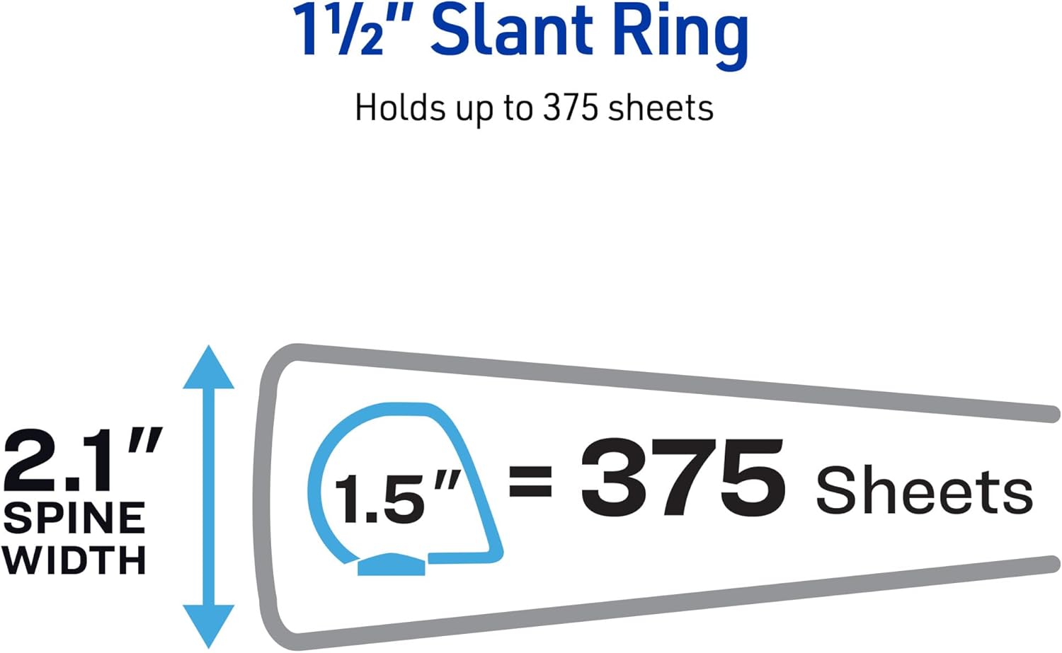 Avery Heavy-Duty View 3 Ring Binders, 1.5 Inch One Touch Slant Rings, 375-Sheet Capacity, Assorted Dark Colors, 4-Pack (79635) – for School, Office, Teachers, Classrooms & Home Organization