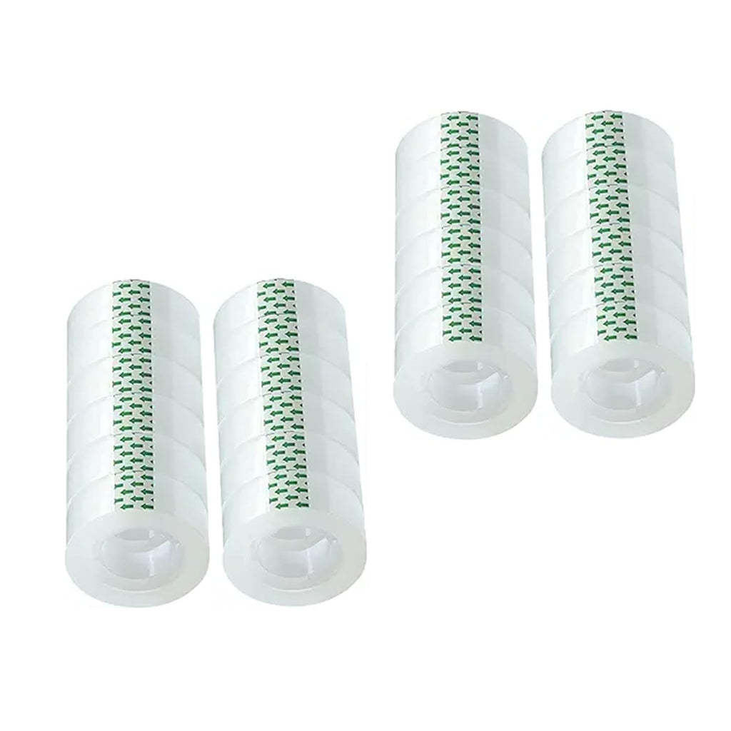 24 Rolls Transparent Tape Refills Rolls 3/4-Inch x 1000 inch, 1 inch Core, Clear Gift Wrapping Tape Refill Roll for Office, Home, School