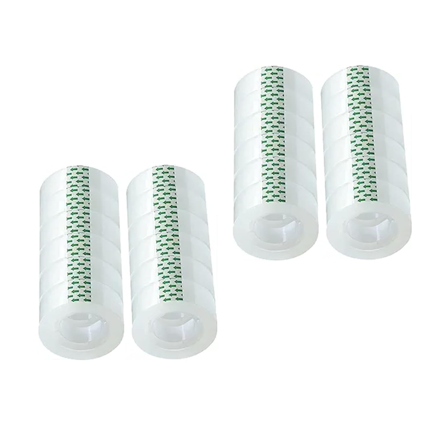 24 Rolls Transparent Tape Refills Rolls 3/4-Inch x 1000 inch, 1 inch Core, Clear Gift Wrapping Tape Refill Roll for Office, Home, School