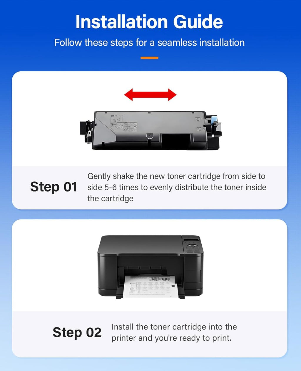 TK-5272 TK5272 Toner Cartridge 4-Pack High Yield Replacement for Kyocera TK-5272K TK-5272C TK-5272M TK-5272Y Compatible with ECOSYS M6235cidn M6630cidn M6635cidn P6230cdn Laser Printer Ink Black Color