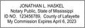 Mississippi Rectangular Notary Stamp | Official State Notary Stamp | Official Seals | Meets State Specifications (Mississippi, Rectangular Stamp)