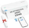 Portable Printer for Travel, Bluetooth Thermal Printer Supports 8.5 x 11 Inch US Letter Size, Compatible with Android and iOS & Laptop Inkless Mobile for Office, Car, School