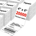 Shipping Thermal Labels, Pack of 20000 Perforated 4x6 Thermal Label Papers, FanFold Thermal Printer Labels, Sticker Labels to Write on, Permanent Strong Adhesive, Commercial Grade