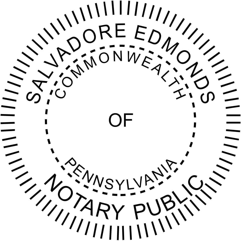 Pennsylvania Round Notary Embosser | Official State Embosser | Official Seals | Meets State Specifications (Pennsylvania, Round Embosser)