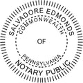 Pennsylvania Round Notary Embosser | Official State Embosser | Official Seals | Meets State Specifications (Pennsylvania, Round Embosser)