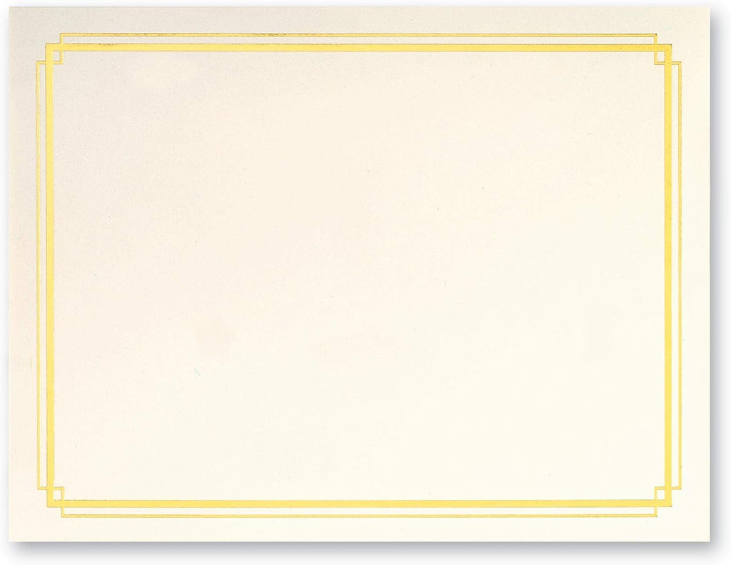 PaperDirect Foil Elegance Specialty Certificates, 50 Sheets of 38lb Cream Paper, 8½" x 11", Double Gold Foil Border, Perfect for Awards, Students, Employees, Volunteers, Course Completion, Diplomas