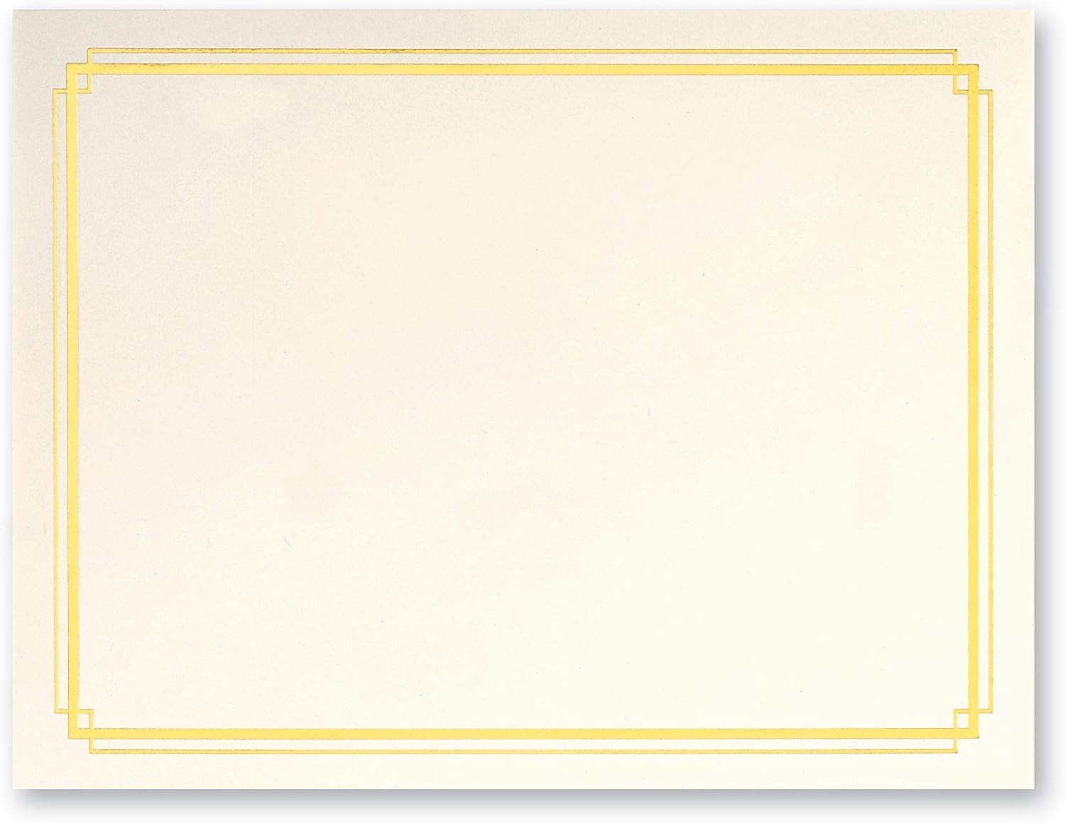 PaperDirect Foil Elegance Specialty Certificates, 50 Sheets of 38lb Cream Paper, 8½" x 11", Double Gold Foil Border, Perfect for Awards, Students, Employees, Volunteers, Course Completion, Diplomas