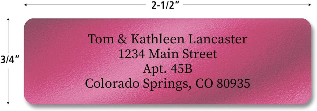 Colorful Images Metallic Rainbow Foil Rolled Return Address Mailing Labels with Dispenser, Customize with Name & Shipping Address, 250 Self Adhesive, Easy Peel Sticker Label Roll, 3/4" x 2 1/2"