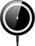 for Mag-Safe Charger, Magnetic Wireless Charger Made for iPhone 17/17 Pro/17 Pro Max/Air/16/15/14/13/12 Series, Mag Safe Charging Pad for AirPods Pro 3 2 (Black)