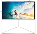 Pyle 100" Outdoor Portable Matt White Theater TV Projector Screen w/Triangle Stand - 100 inch, 16:9, 1.15 Gain Full HD Projection for Movie/Cinema/Video/Film Showing outside Home