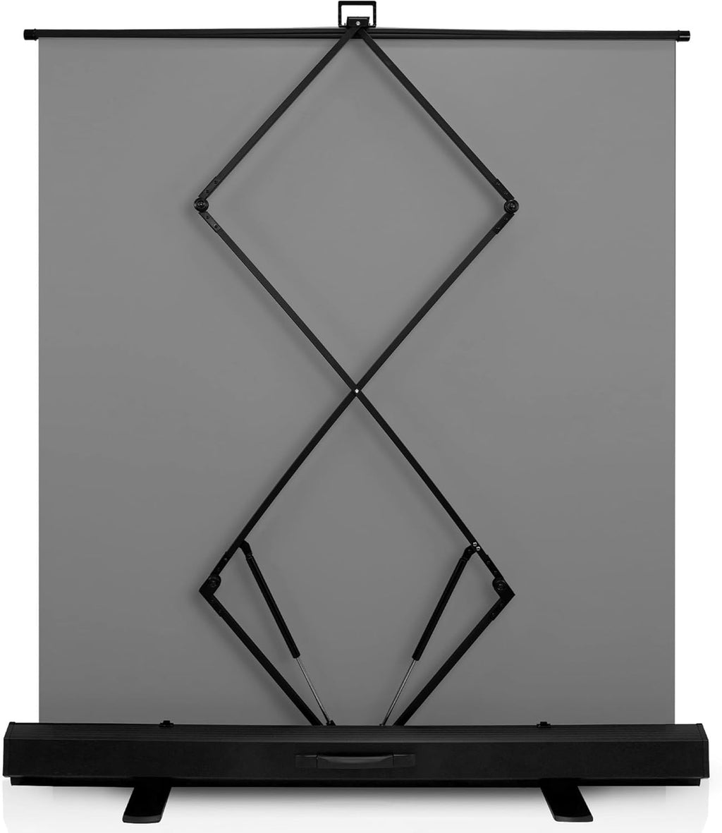 KHOMO GEAR 62-Inch Grey Screen Backdrop – Collapsible & Portable Photography Background for Streaming, Video Calls, Zoom & Studio – Wrinkle-Resistant, High-Density Fabric, Easy Setup