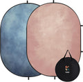 Kate Collapsible Backdrop Pop up Photo Backdrops Foldable Background Portable for Headshot,Portrait Photography,Video,5x6.5ft,Pink/Blue