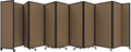 Versare Room Divider 360 Portable Wall Partition | Folding Panels | Large Freestanding Divider | Locking Wheels | Temporary Room Separator