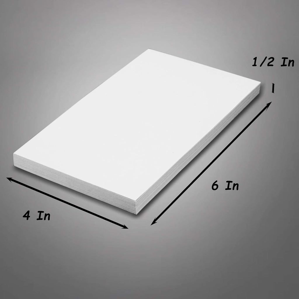 FMP Brands 5 Pack Note Pads 4x6, 100 Sheets Per Memo Pad, Writing Scratch Pad, Blank Notepad, White Waitress Server Note Pads, Paper Pad, To Do Grocery List Small Notepads