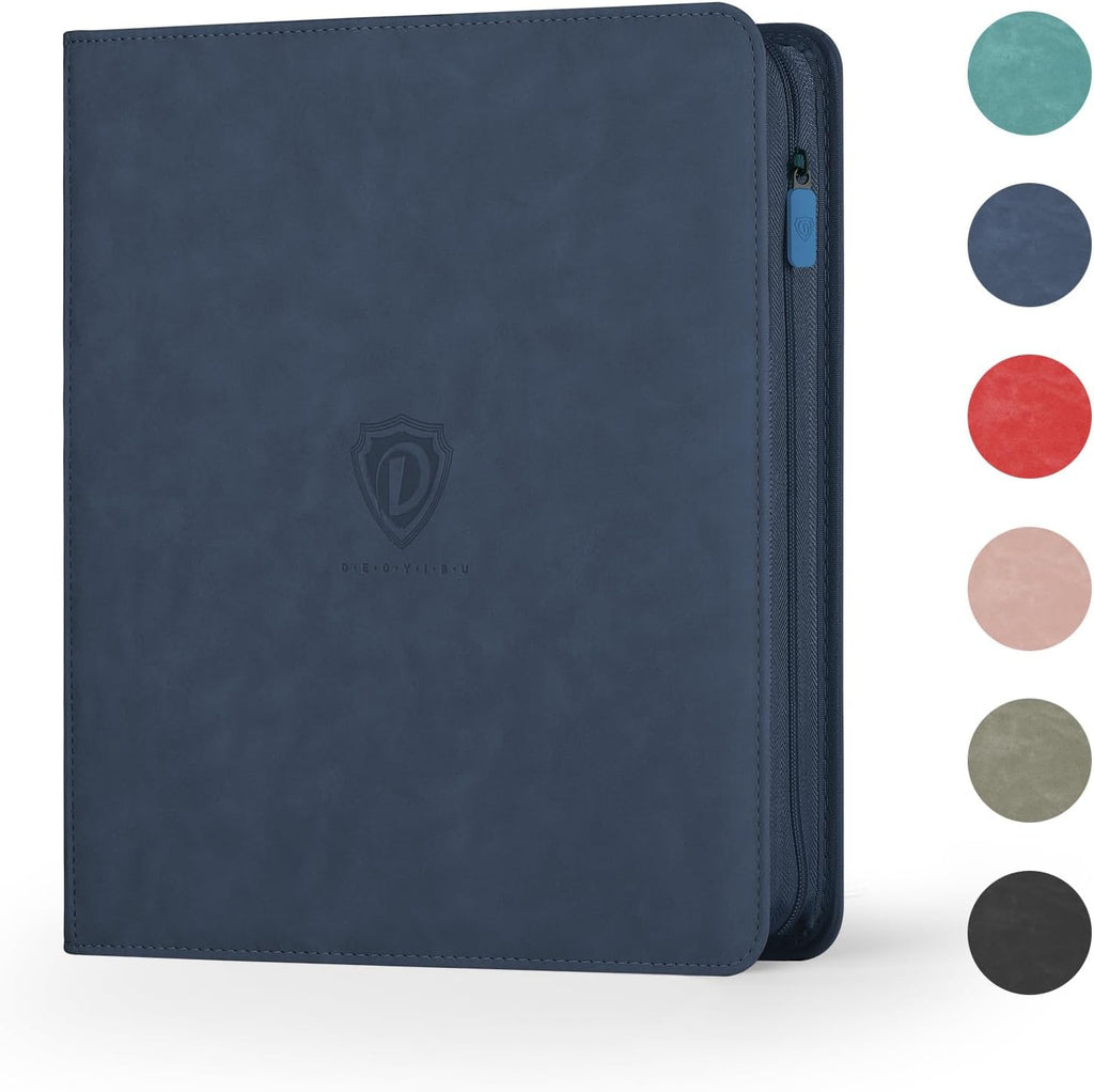 Trading Card Binder with Zip,12 Pockets Card Binder,720 Double Sided Pocket Card Collection Binder,Card Album Card Folder for MTG,TCG,Sports Cards,Game Cards,Navy Blue