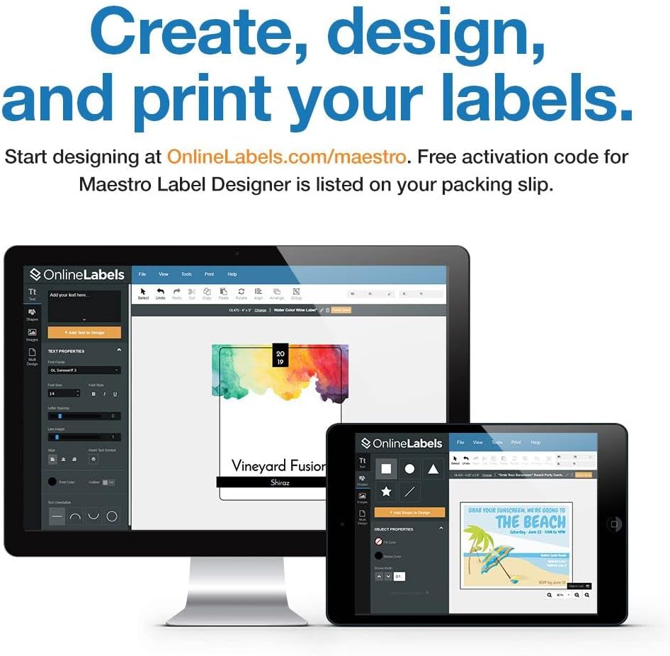 1.5 x 1 Rectangle Barcode Labels - Pack of 50,000 Labels, 1,000 Sheets - Inkjet/Laser Printer - Online Labels