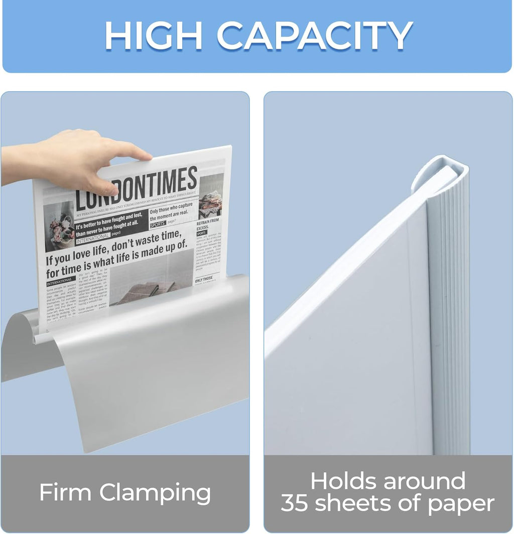 M&G 10 Pack Report Covers with Sliding Bar, 5mm Clear Report Folder for A4 and Letter Size Paper,35 Sheet Presentation Folders, 8.7X 12.2inch