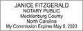North Carolina Rectangular Notary Stamp | Official State Notary Stamp | Official Seals | Meets State Specifications (North Carolina, Rectangular Stamp)