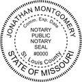 Missouri Round Notary Embosser | Official State Embosser | Official Seals | Meets State Specifications (Missouri, Round Embosser)