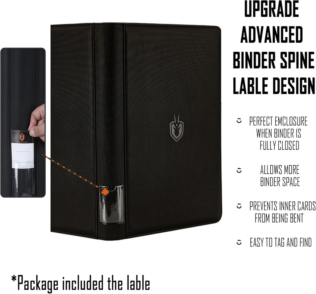 Premium-SV 1024 Pockets Card Binder,Label Design,16 Pocket Trading Card Zipper Binder, Ringless Side Loading Trading Card Album, Folder for TCG,MTG,Sports other Cards -Red