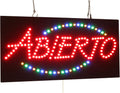 Abierto Sign, 24"x12", 60x30cm, TOPKING, LED, Neon, Florescent, Signage, Signboard, Display, Billboard, Screen, Grand Opening, Gift