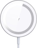 for Mag-Safe Charger, Magnetic Wireless Charger Made for iPhone 17/17 Pro/17 Pro Max/Air/16/15/14/13/12 Series, Mag Safe Charging Pad for AirPods Pro 3 2 (Silver)
