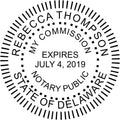 Delaware Round Notary Embosser | Official State Embosser | Official Seals | Meets State Specifications (Delaware, Round Embosser)
