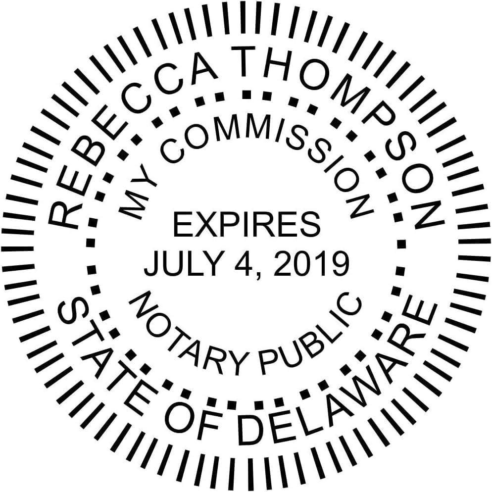 Delaware Round Notary Embosser | Official State Embosser | Official Seals | Meets State Specifications (Delaware, Round Embosser)
