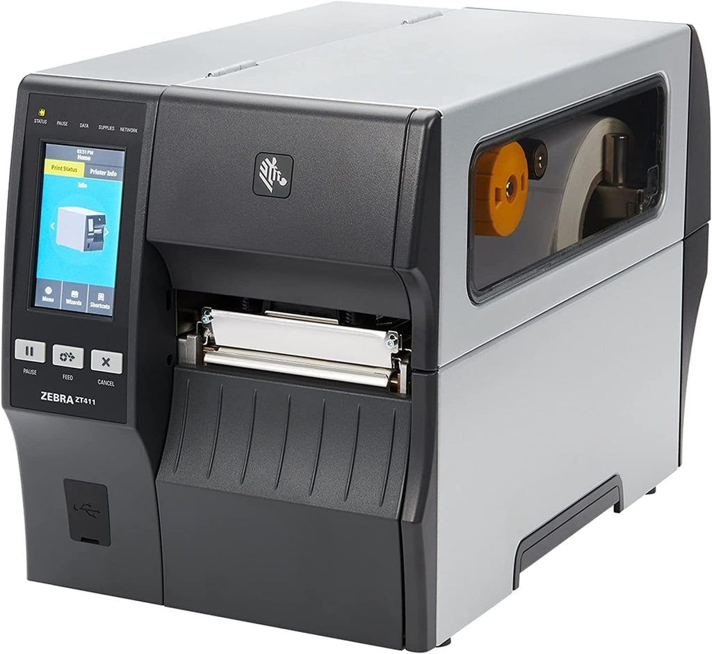 Zebra ZT411 203 DPI | Thermal Transfer & Direct Thermal | ZT41142-T010000Z Industrial Printer | Width 4 Inches Features Serial, USB, Ethernet & Bluetooth Connectivity