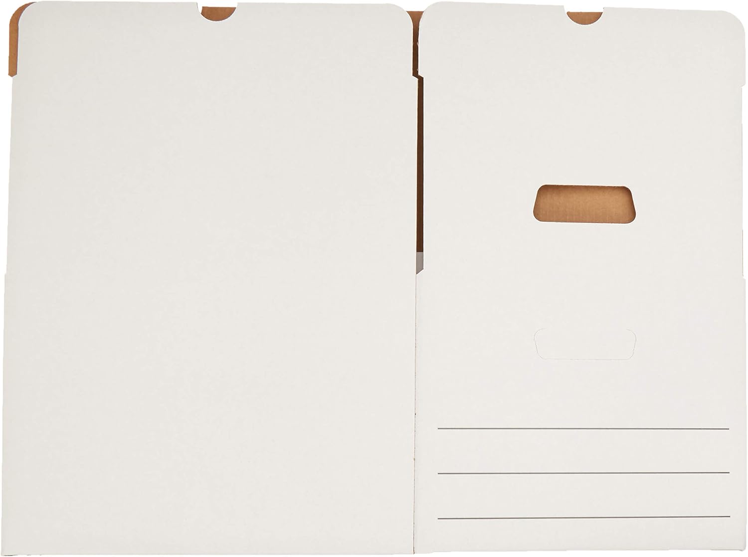 Amazon Basics Medium Duty Storage/Filing Boxes With Lid and Handles, Legal/Letter Size, 12-Pack, White, 16.2" L x 12.5" W x 10.5" H