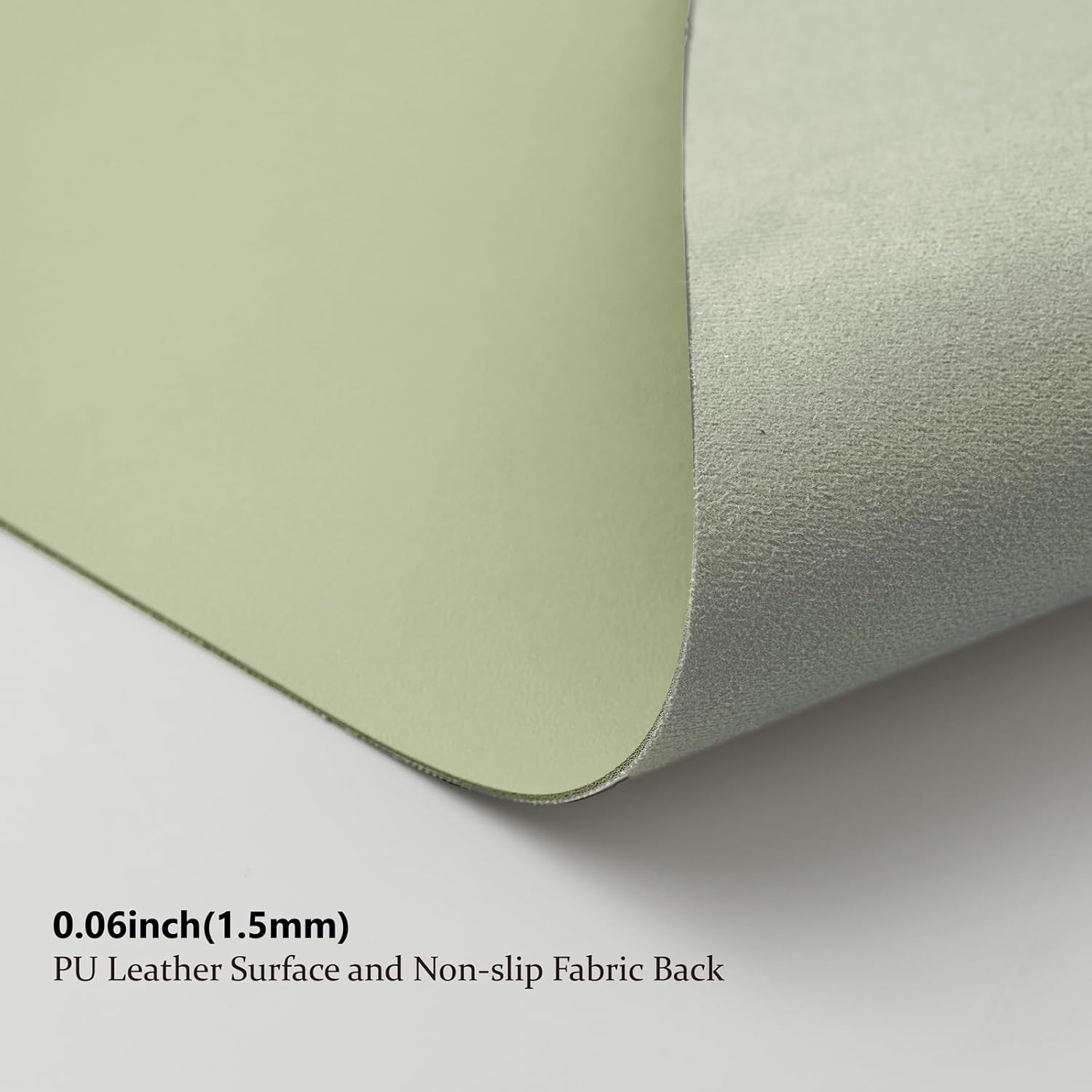 HOMIEAZICOZI Leather Desk Mat - Non-Slip PU Pad for Office and Home Organization Accessories Ideal Large Mouse Mats on Top of Desks (Light Green,36''x 17'') (DPD-LG-L)