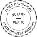 West Virginia Round Notary Embosser | Official State Embosser | Official Seals | Meets State Specifications (West Virginia, Round Embosser)