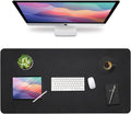Vine Creations Leather Desk Mat Large 44" x 22", Desk Protector Mat, PU Leather Desk Pad, Non-Slip Large Mouse Pad, Desk Blotter, Desk Pads on Top of Desks, Home Office Desk Matt for Desktop (Black)