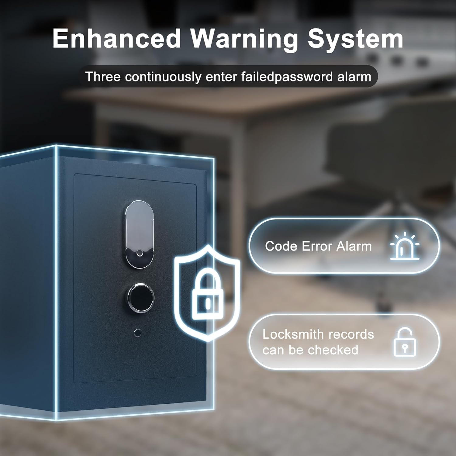 4.0 Cu.Ft Large Fingerprint Safe Box with Fireproof Waterproof Bag, Biometric Home Safe with Lockable Inner Box for Valuables,108 Pounds Heavy Duty Digital Vault with Keys, Removable Shelf, Black