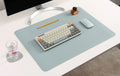 Dual-Sided Leather Desk Pad,Blotter for Laptop Computer,Mouse Pad,Writing,Drawing,Arts and Craft Mat (17"x24", Blue/Silver)