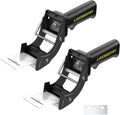 2 Pcs Rapid-Replace Packing Tape Dispenser Guns with Extra Blade, 2IN(50mm) Lightweight Ergonomic Industrial Handheld Heavy Duty Tape Cutter for Carton, Packaging and Box Sealing Black