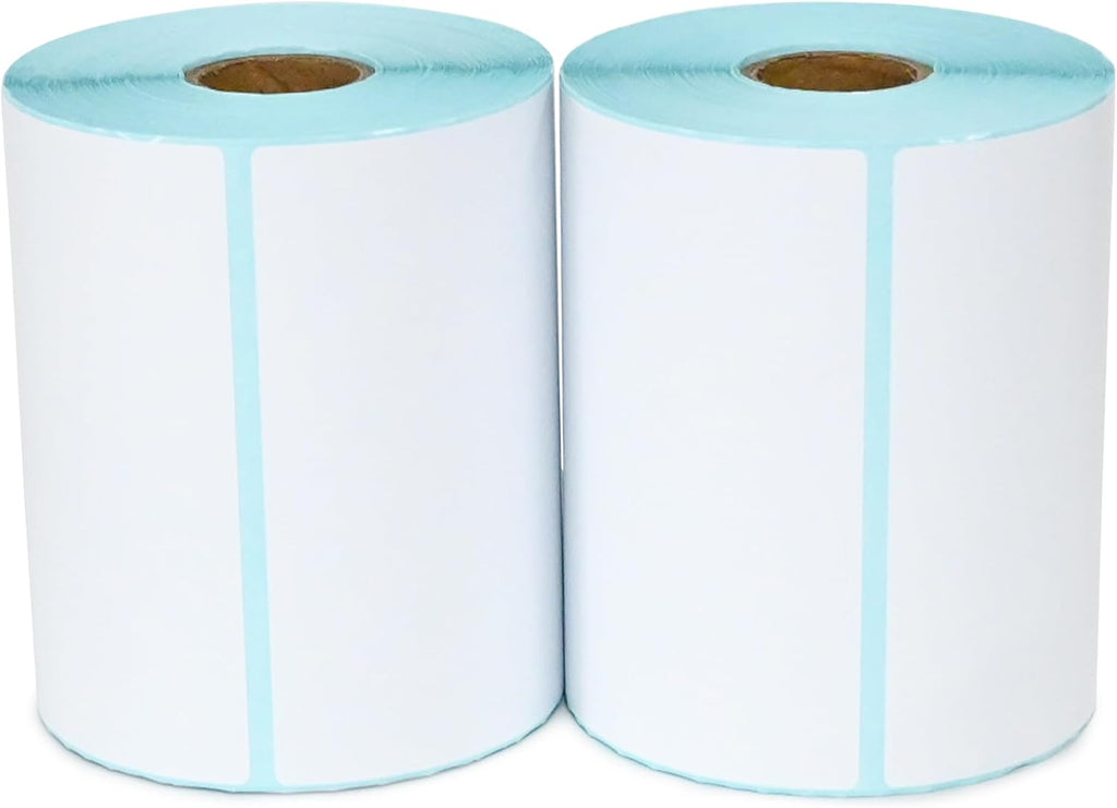 L LIKED 2 Rolls 4" x 6" Thermal Labels with 250 Labels/Roll - Compatible with Zebra & Rollo Printer Blank Direct Thermal Shipping Labels