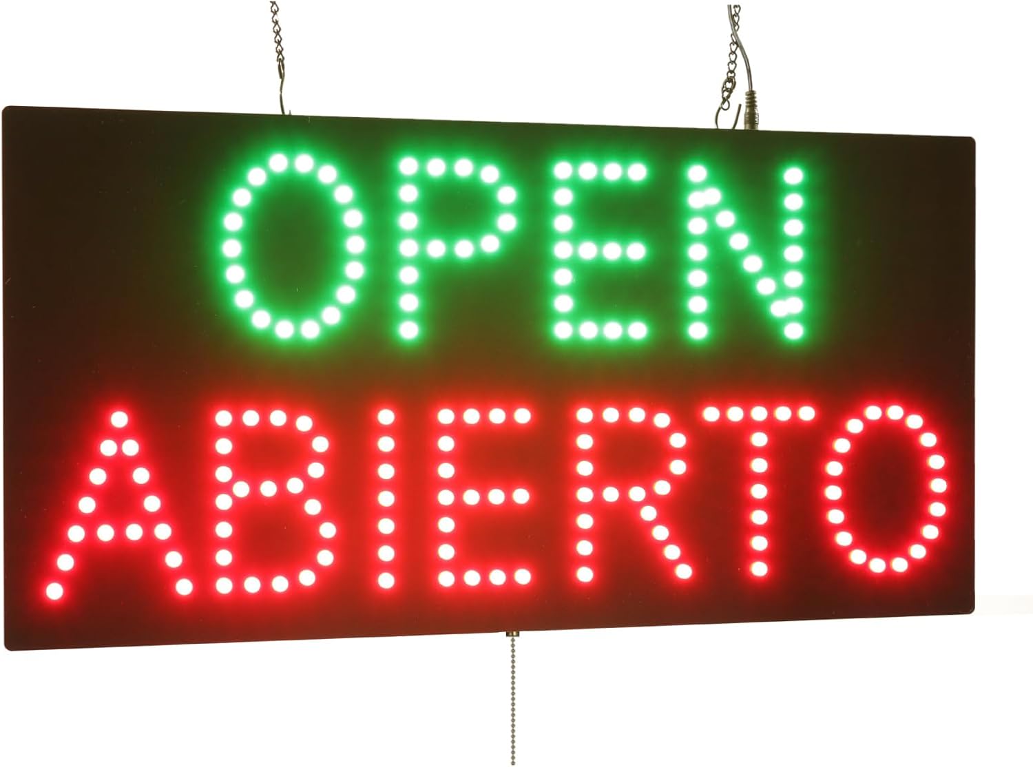 Open Abierto Sign, Up-Down, 24"x12", 60x30cm, TOPKING, LED, Neon, Florescent, Signage, Signboard, Display, Billboard, Screen, Grand Opening, Gift