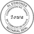 Iowa Round Notary Embosser | Official State Embosser | Official Seals | Meets State Specifications (Iowa, Round Embosser)