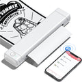 Phomemo M08F Portable Printers Wireless for Travel, Thermal Printer Support 8.5" X 11" US Letter Thermal Paper, Bluetooth Inkless Printer Compatible with iOS, Android, Laptop for Travel, Office, Home