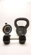 Fitness-Themed Office Desk Set, 3-Piece Dumbbell Business Card Holder, Pen Holder, Black
