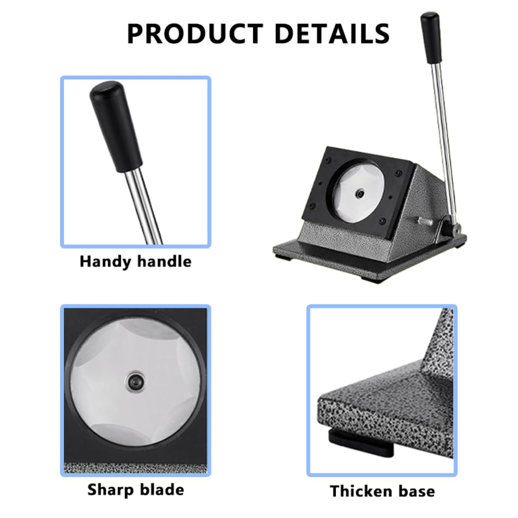 Button Paper Cutter,Graphic Punch Die Cutter of 70mm/2.75in,Manual Circle Paper Cutter Tool for 58mm/2.25in Button Maker Machine. (70mm Circle Cutter, Cutting for 58mm)