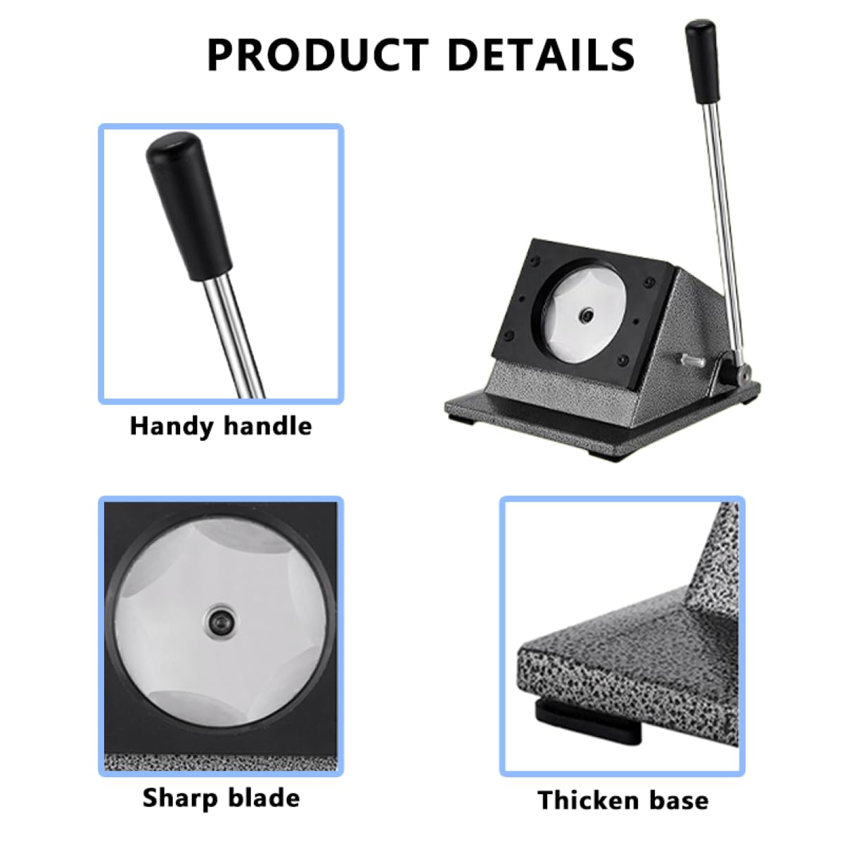 Button Paper Cutter,Graphic Punch Die Cutter of 70mm/2.75in,Manual Circle Paper Cutter Tool for 58mm/2.25in Button Maker Machine. (70mm Circle Cutter, Cutting for 58mm)