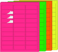 STARLIBOO 1" x 2-5/8" Neon Colored Labels Stickers Fluorescent Bright Neon Color Address Labels for Laser/Inkjet Printer, Permanent Adhesive- 600 Pcs/ 4Colors