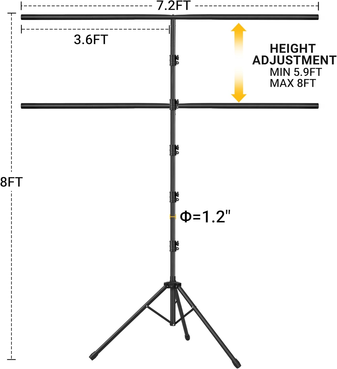 Green Screen Backdrop with Stand, 8x7.2ft Portable Greenscreen Background with Stand, T-Shape Green Screen Stand kit with 6 Spring Clamps, Sandbag, Carry Bag for Zoom, Video