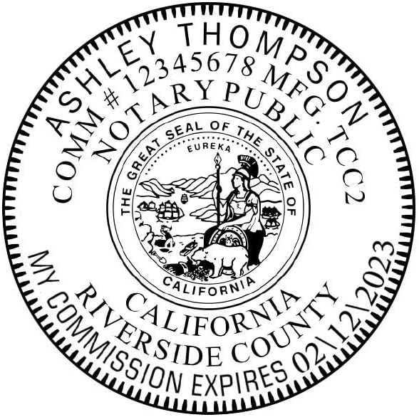 California Round Notary Stamp | Official State Notary Stamp | Official Seals | Meets State Specifications (California, Round Stamp)