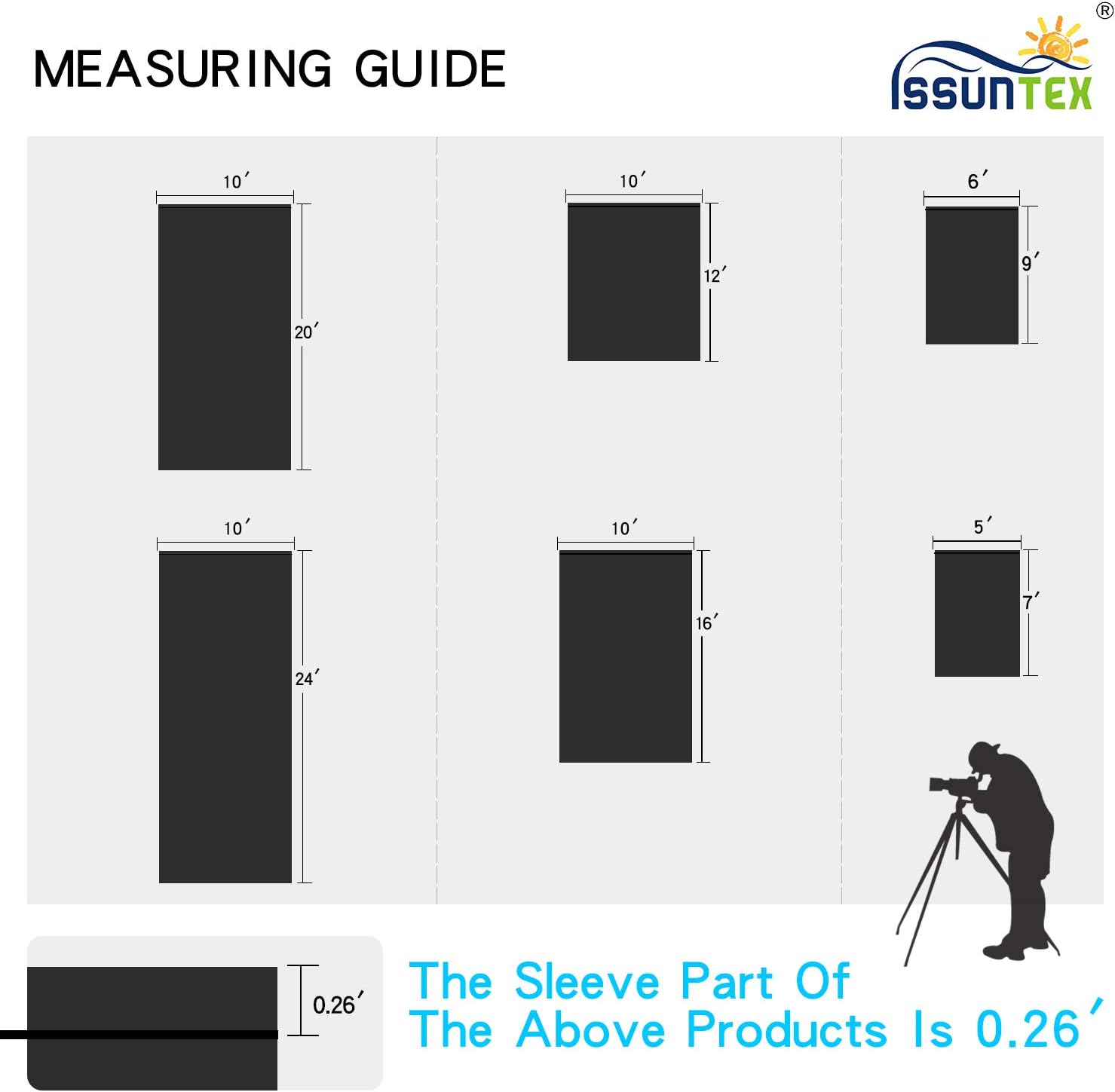 ISSUNTEX 10X24 ft Background Muslin Backdrop, Photo Studio, Collapsible High Density Screen for Video Photography and Television-Black