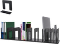 Adjustable Vertical File Sorter Sturdy Plastic Expandable Upright File Holder, Desktop Binder Organizer, School Office Organization Bookshelf Divider, Assemble Easily Endlessly, Black