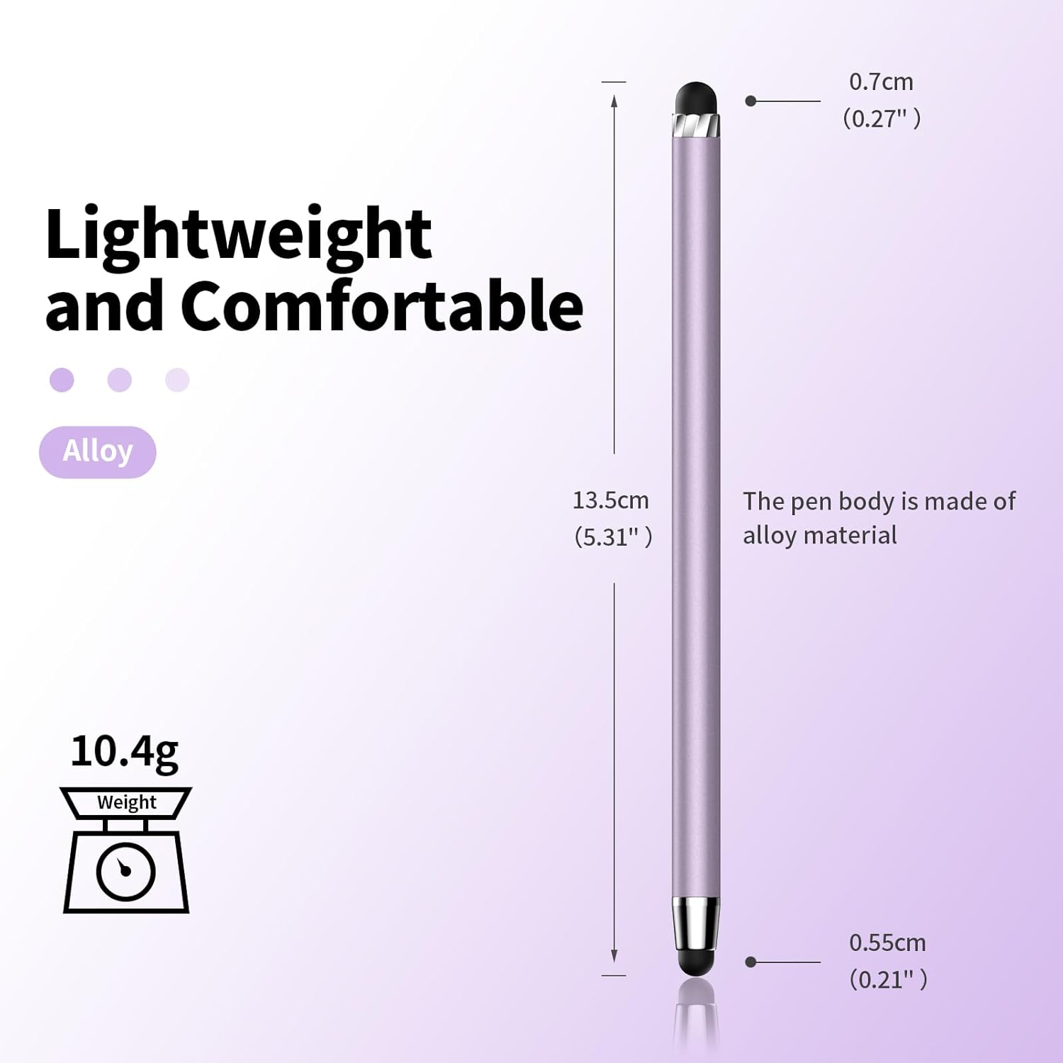 10 PCS Stylus,Stylus Pen for Touchscreen,Stylus 2-in-1 High Sensitivity & Precision Suitable for Touch Screens of iPhone/ipad/Android Tablets(10 Stylus Pen Purple/Black + 20 Tips)